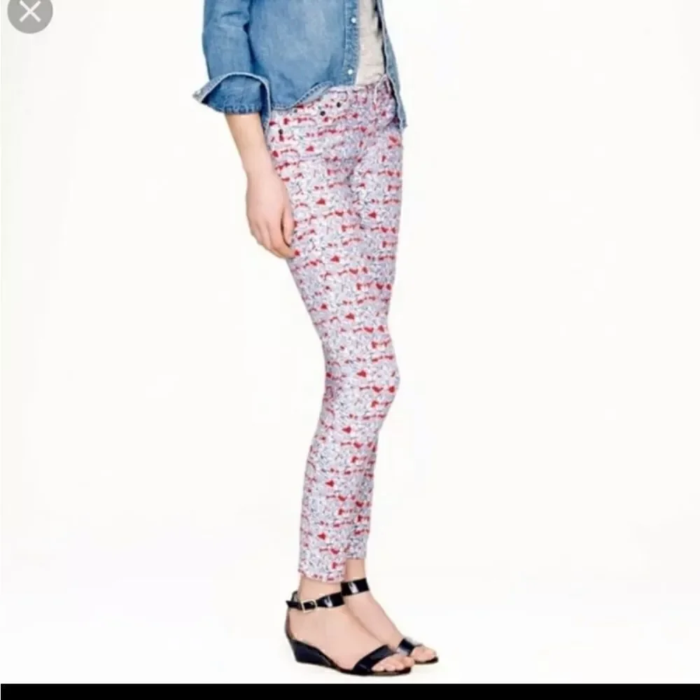 J CREW Toothpick Ankle Floral Pants